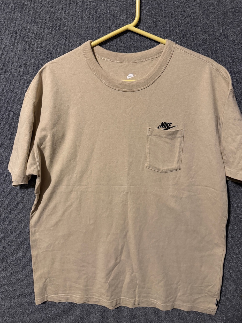 Nike Short-Sleeve Pocket Tee in Beige
